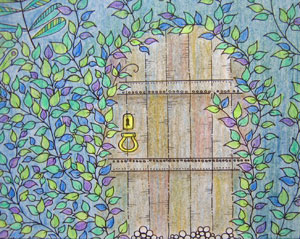 ひみつの花園 1 コロリアージュ 大人の塗り絵 ギャラリー色鉛筆